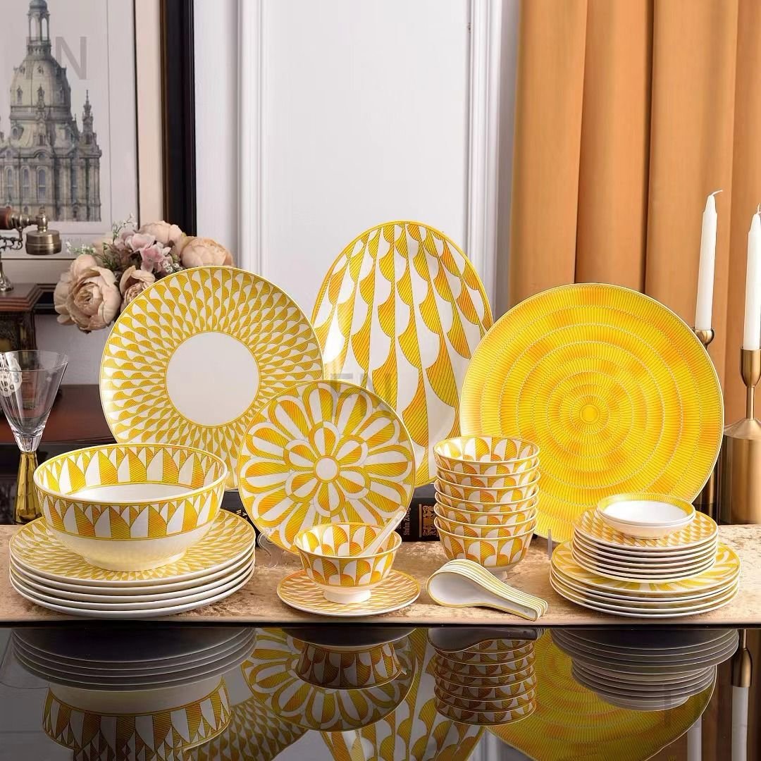 Hermes soup set for 6 people - Hermes Dinner set | Aleppo Gift UAE